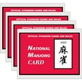 2025 Mahjong Cards,4Pcs Official Standard Hands Rules,Recreational Play
