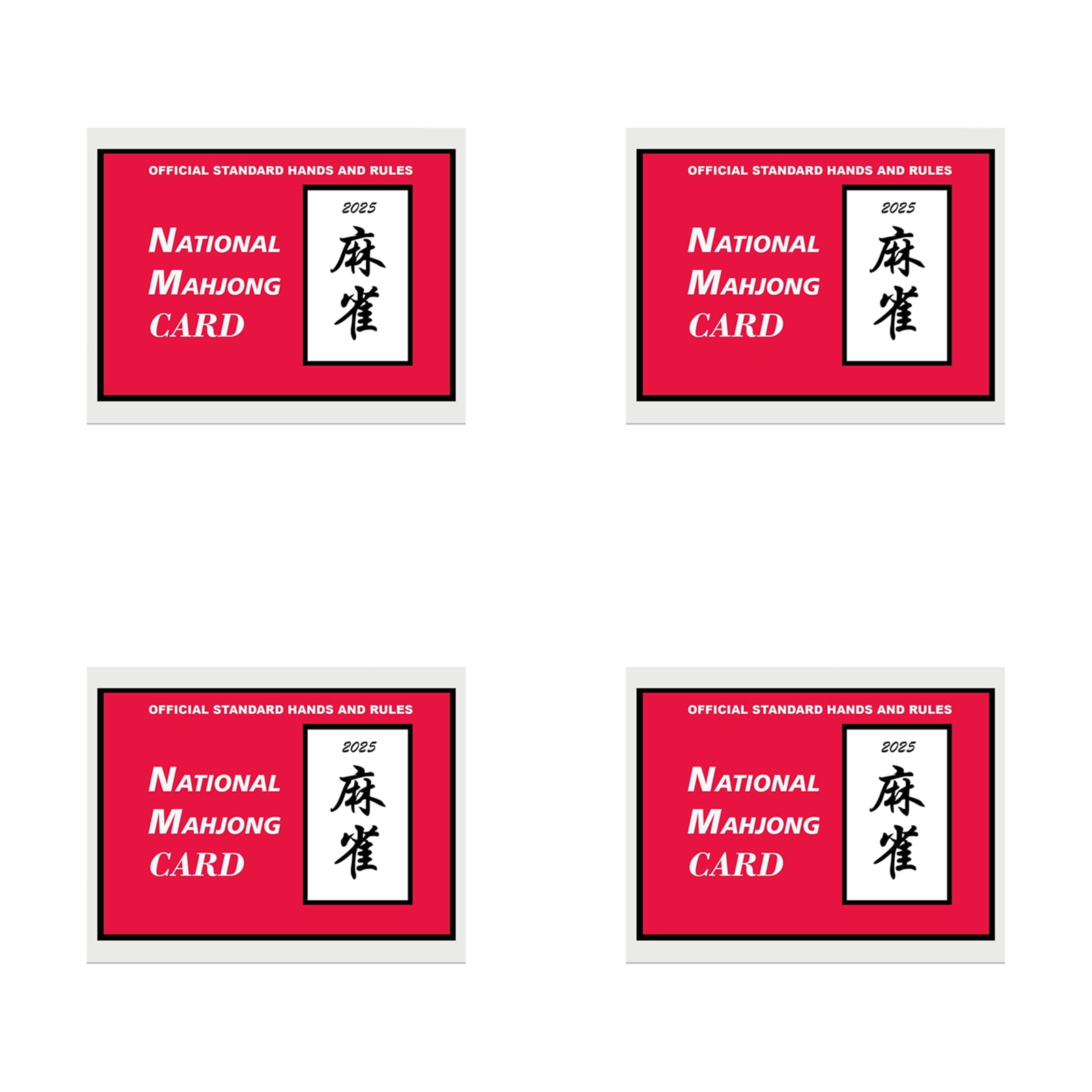 2025 Mahjong Cards, Standard Hands Rules, Large Print Mahjong Scorecard, Recreational Play Rules ...