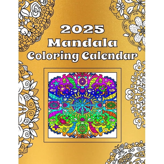 2025 Mandala Coloring Calendar, (Paperback)