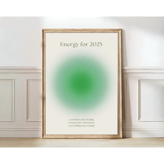 2025 Manifestation Aura Affirmation Motivational Spring Wall Art, Unframed Paper Print Size 8x12