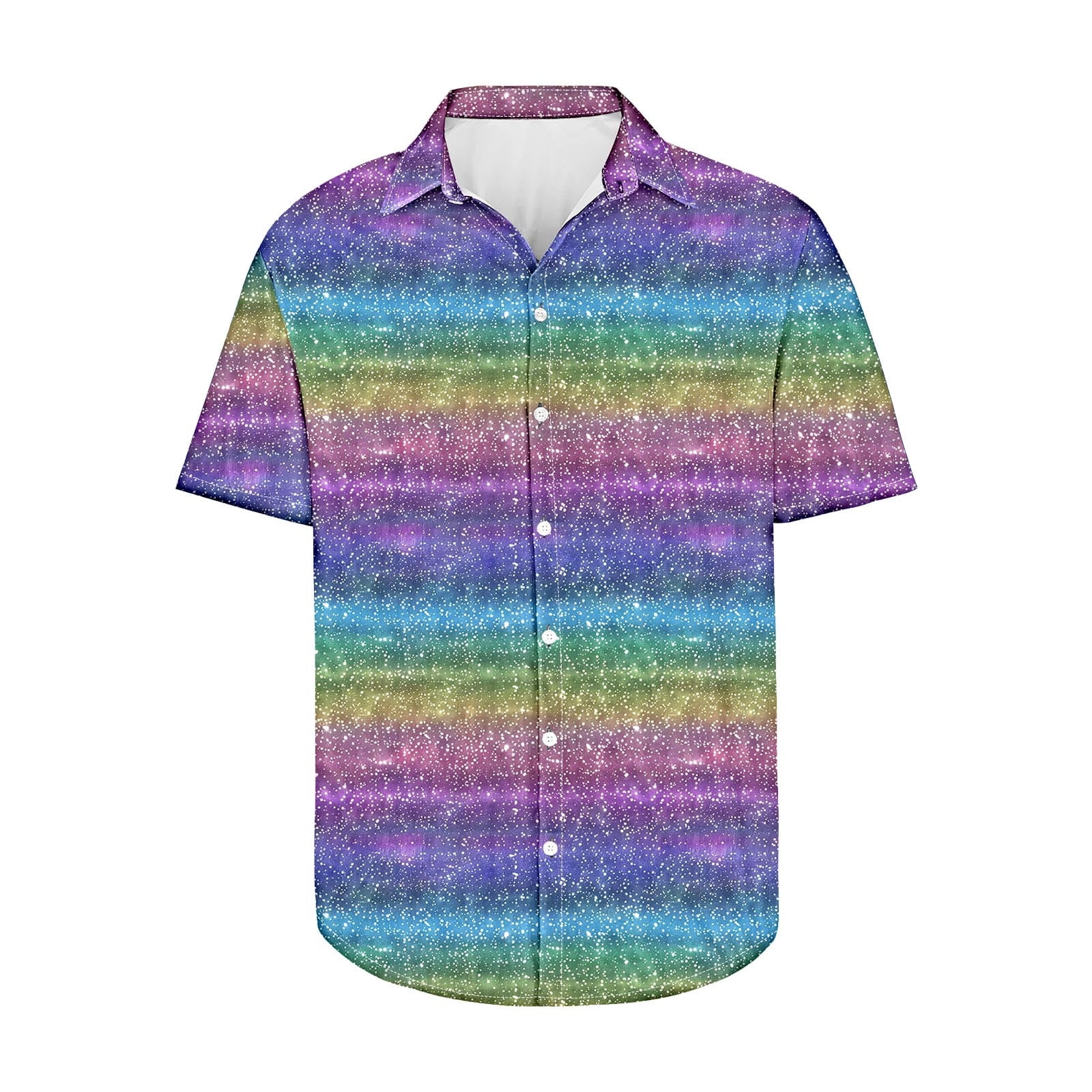 2025 Mardi Gras TShirt for Men Button Down Collared Hawaiian Shirt