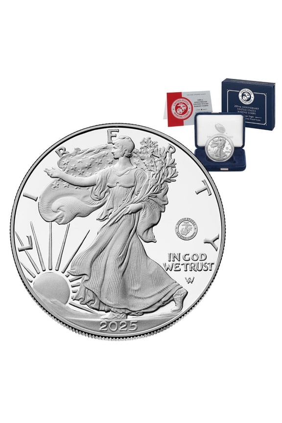 2025 Marine Corps Privy American Eagle - 1 oz Silver Proof Coin w/ OGP Box & COA - 250th Anniversary