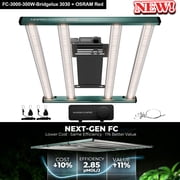 Mars Hydro Smart Dimmable FC 3000 300W Full Spectrum LED Grow Light for 3x3ft Grow Tent Kits 1-3 Plants,Compatiable with APP Wifi Smart Control
