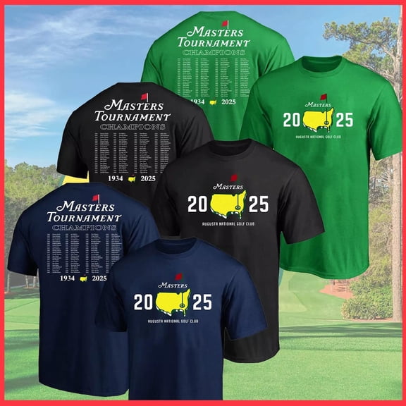 2025 Masters Tournament Augusta National Golf Club T-Shirt, The Masters Golf Tournament Augusta National Champions Of Golf Shirt,Navy color,size XL