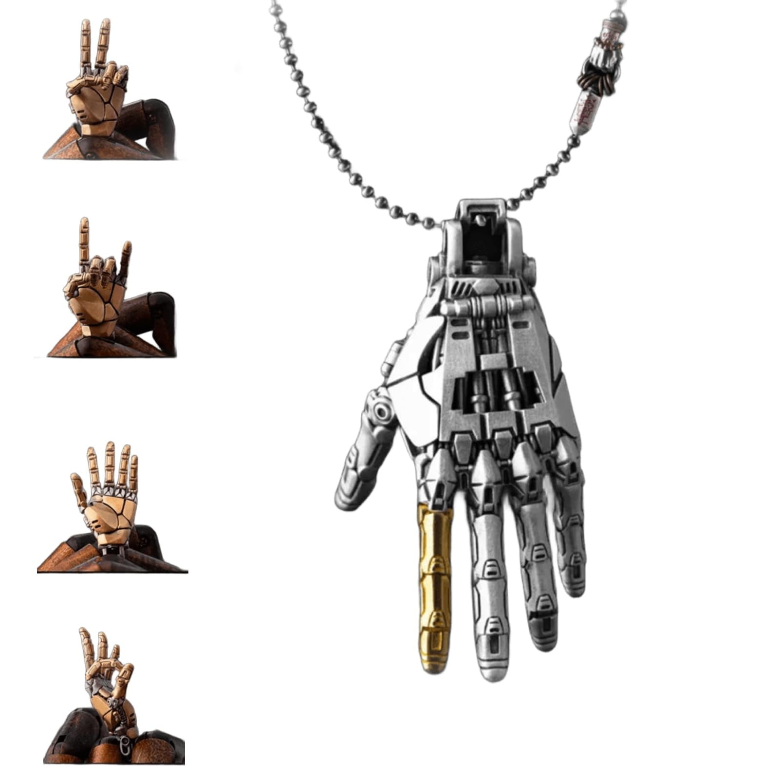 2025 Mechanical Bionic Hand Pendant, Movable Finger Robot Hand Charm ...
