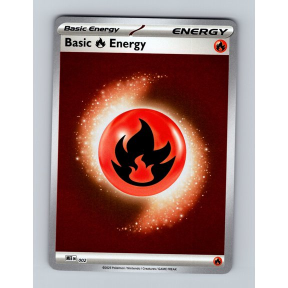 2025 Mega Evolution Basic Energies Basic Fire Energy #002 English Pokemon Trading Card