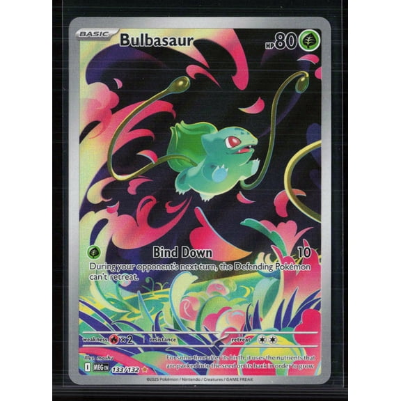 2025 Mega Evolution Bulbasaur Holo Secret Rare #133/132
