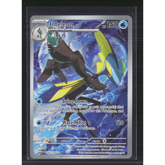 2025 Mega Evolution Inteleon English Holo Secret Rare #142/132 Trading Card