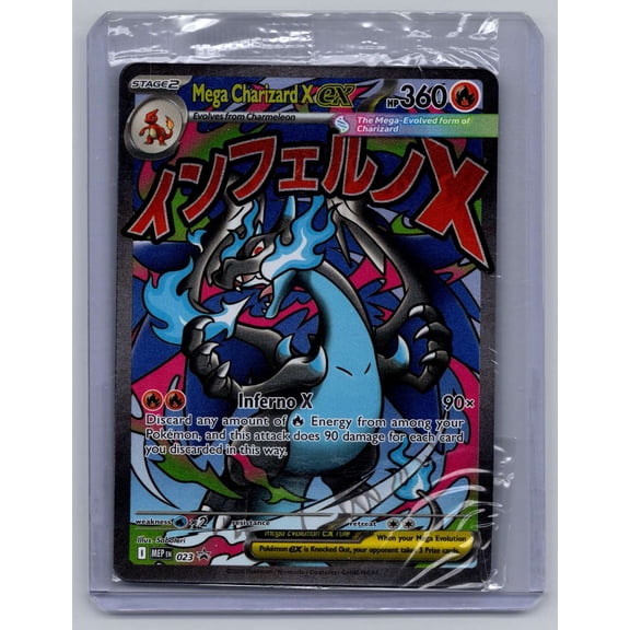 2025 Mega Evolution Mega Charizard X EX Holo FA Black Star Promo #MEP EN 023 English