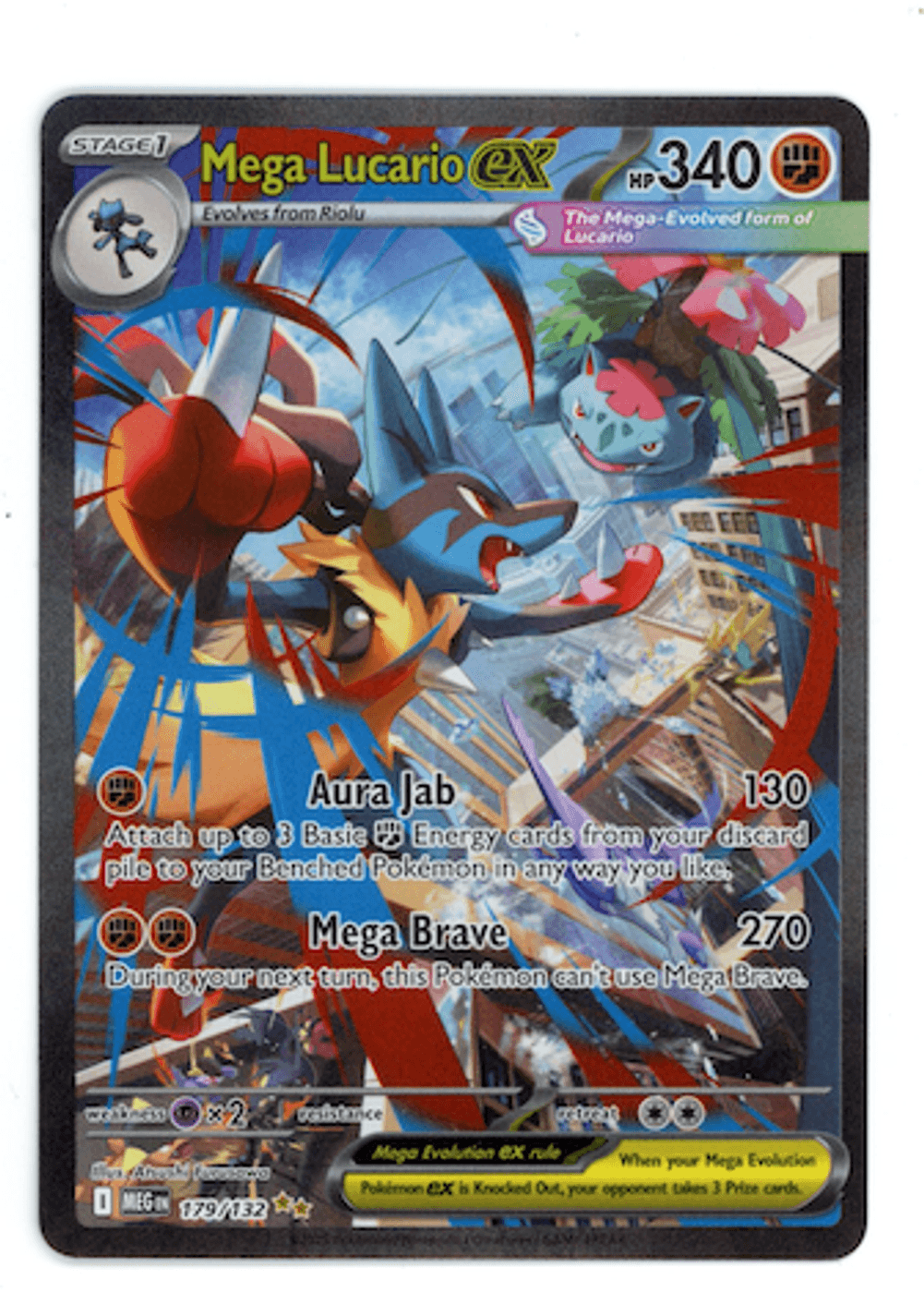 mega lucario card secret rare ex - 077/132 Ultra the trusted official grading guarantees its condition M Lucario EX (Secret) -