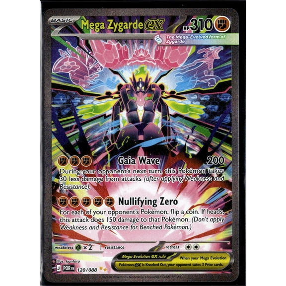 2025 Mega Evolution Mega Zygarde EX Holo Secret Rare SAR #120/88