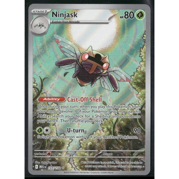2025 Mega Evolution Ninjask Holo Secret Rare #137/132
