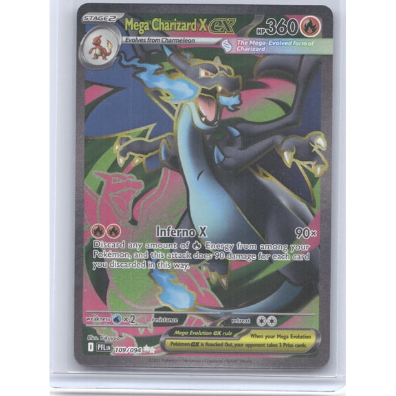 2025 Mega Evolution Phantasmal Flames Mega Charizard X ex Secret Rare #109/094 English Trading Card