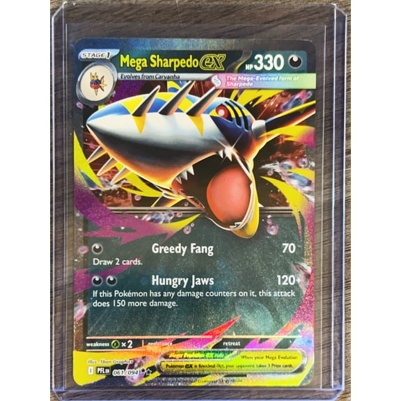 2025 Mega Evolution Phantasmal Flames Mega Sharpedo EX Holo Rare #61/94