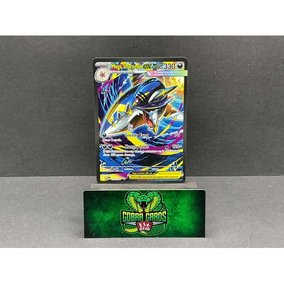 2025 Mega Evolution Phantasmal Flames Mega Sharpedo EX SAR #127/94 Holo Secret Rare Trading Card (English)