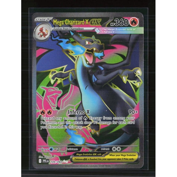 2025 Mega Evolution Phantasmal Flames SAR #109/94 Mega Charizard X EX Holo Secret Rare Pokemon Card (English)