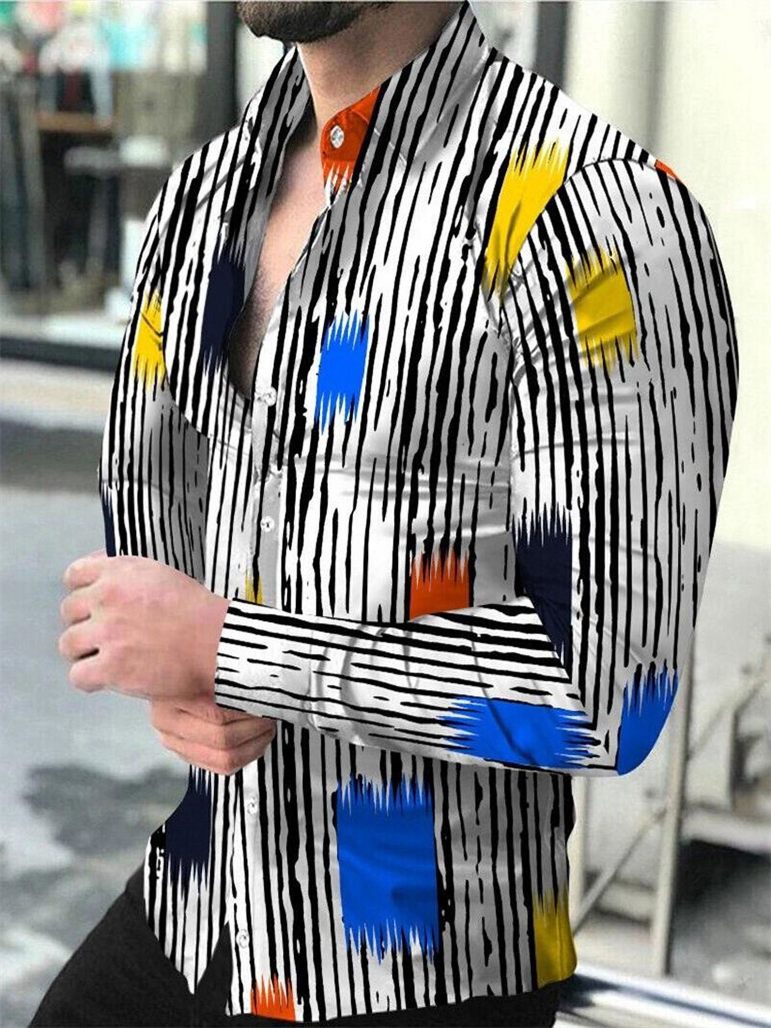 2025 Men Formal Party Shirt High Quality Material Plaid Lapel Blue ...