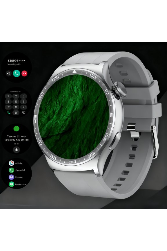 2025 Men Round Smartwatch, 2.01" HD Touch, NFC & Bluetooth Call, Voice Assistant Fitness Watch for Valentine's Day Gift
