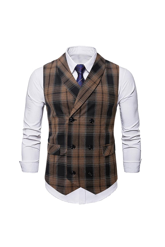 2025 Men's European Retro Casual Double Suit Vest
