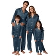 thumbnail image 1 of 2025 Men’s Family Matching Pajamas Silk Satin Long Sleeve 2-Piece Sleepwear Set, 1 of 8