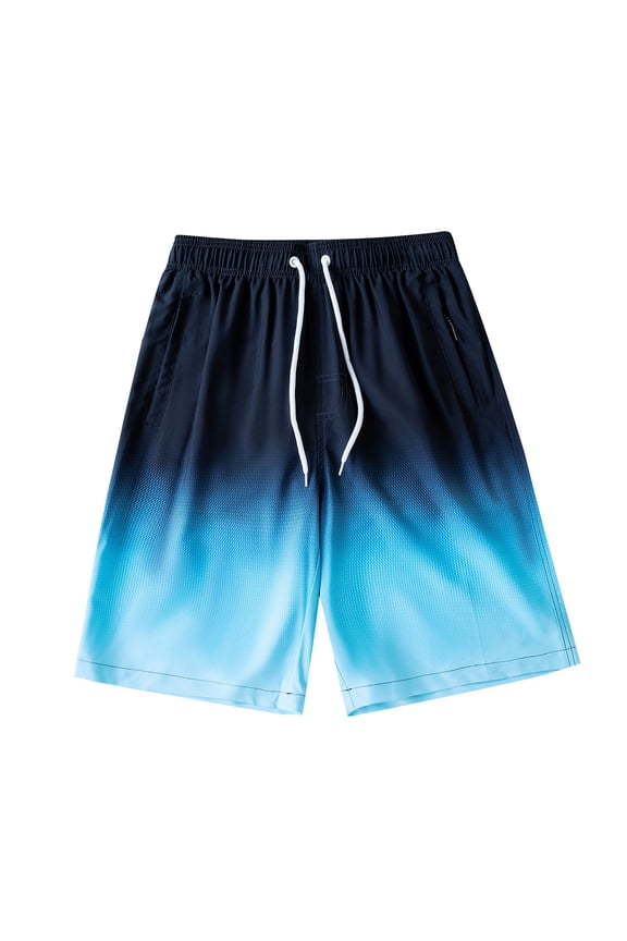 2025 Men's New Beach Pants Triangle Internal, Micro Elastic, Gradual Color Loose Shorts