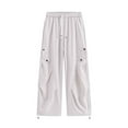 thumbnail image 1 of 2025 Men's Pleated Japanese Workwear Loose Fit Plus Size Vertical Straight Leg Casual Trousers for Everyday Wear Casual Pants Elastic Waist Straight Work Pants for Men, 1 of 3
