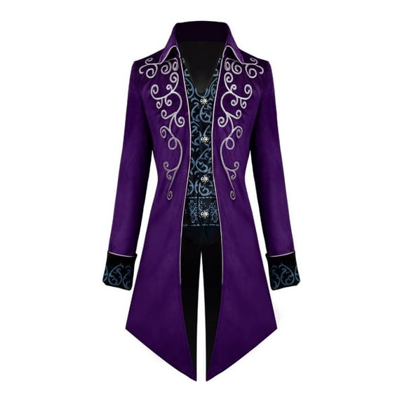 2025 Mens Steampunk Victorian Jacket Gothic Tailcoat Costume Vintage Tuxedo Renaissance Pirate Halloween Coats