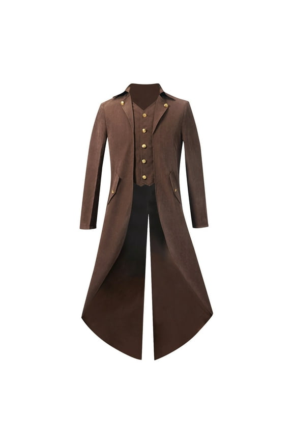 2025 Mens Steampunk Victorian Jacket Gothic Tailcoat Costume Vintage Tuxedo Renaissance Pirate Halloween Coats