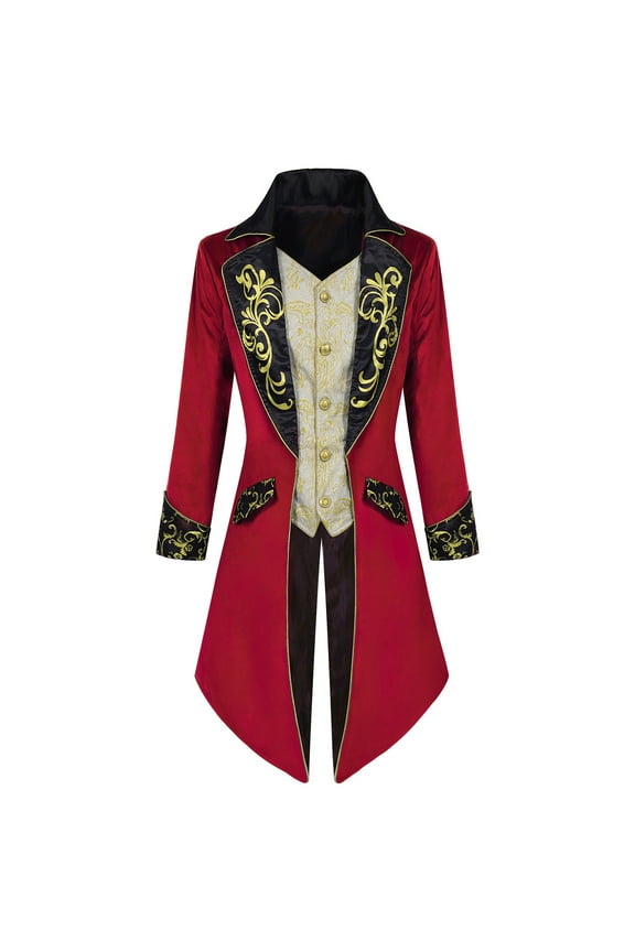 2025 Mens Vintage Tailcoat Victorian Steampunk Jacket Gothic Renaissance Coat Cosplay Halloween Costume Tailcoat