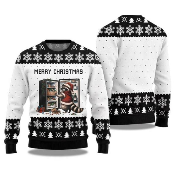 2025 Merry Christmas Raccoon 3D Christmas Sweater