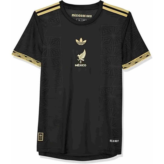 2025 Mexico Men’s Gold Cup Black with Gold Accents Soccer Jersey Celebrate Pride