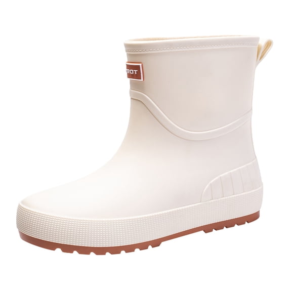 2025 Mid Tube Rain Walking Boots Mens Shoes for Women's Border Womens Boot Laces Rain Boots Wear Knee High Rubber Boots Car Washing Fishing