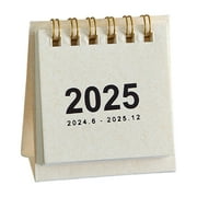 2025 Mini Desk Calendar Standing Flip Desktop Calendar Daily Scheduler for Planning Organizing Home School Office Table Decoration