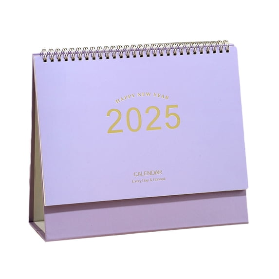 2025 Mini Desk Calendar, Standing Flip Desktop Calendar, Portable Daily Planner with Writing Space, Multi-Functional Paper Schedule Organizer for Office Home Use