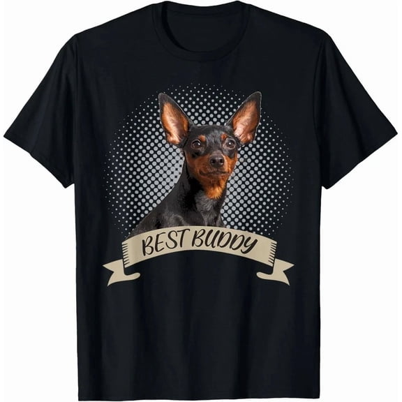 2025/Miniature Pinscher Best Buddy Pet Portrait T-Shirt