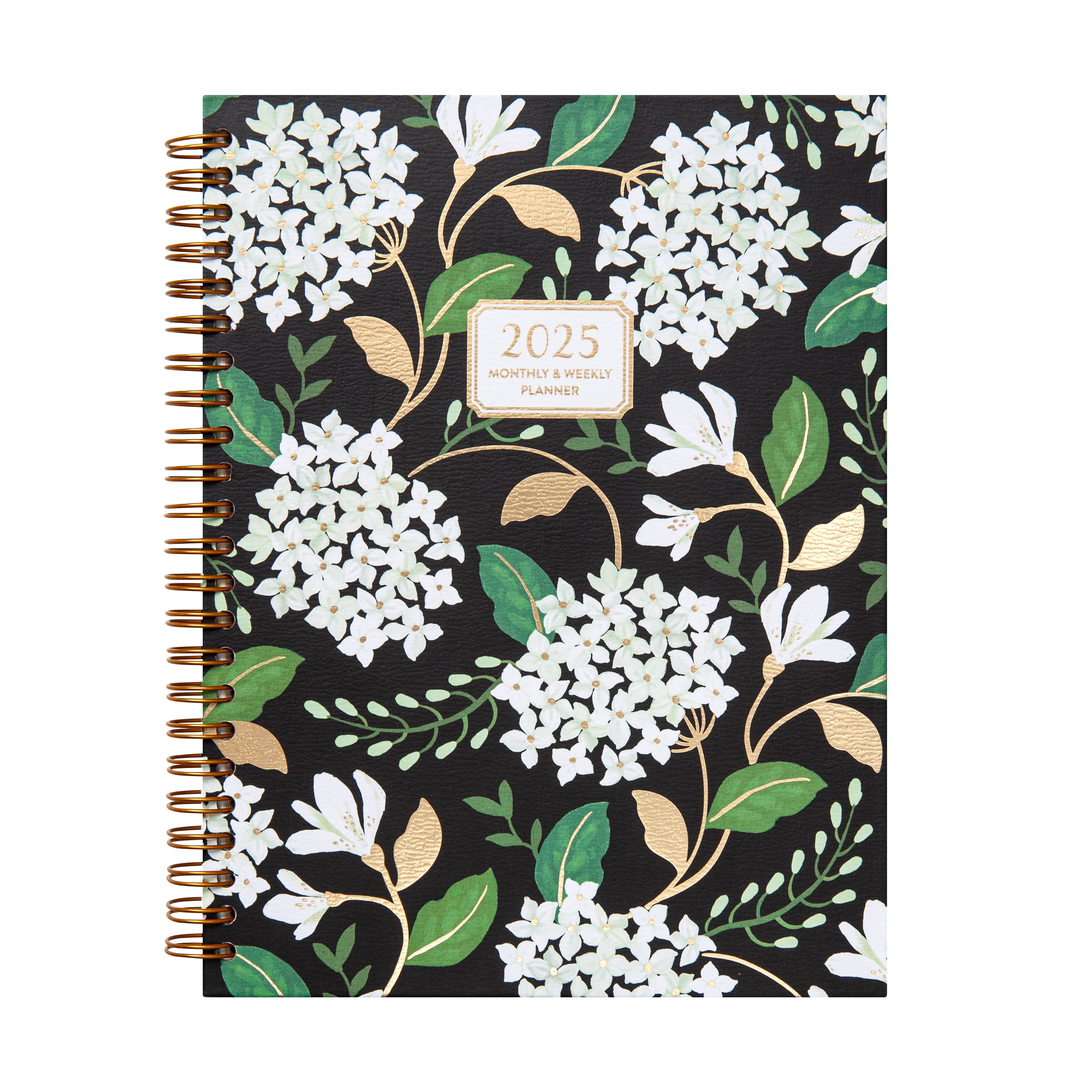 2025 Mintgreen MD Hardcover Monthly-Weekly Planner Hydrangeas 6.5x8.25