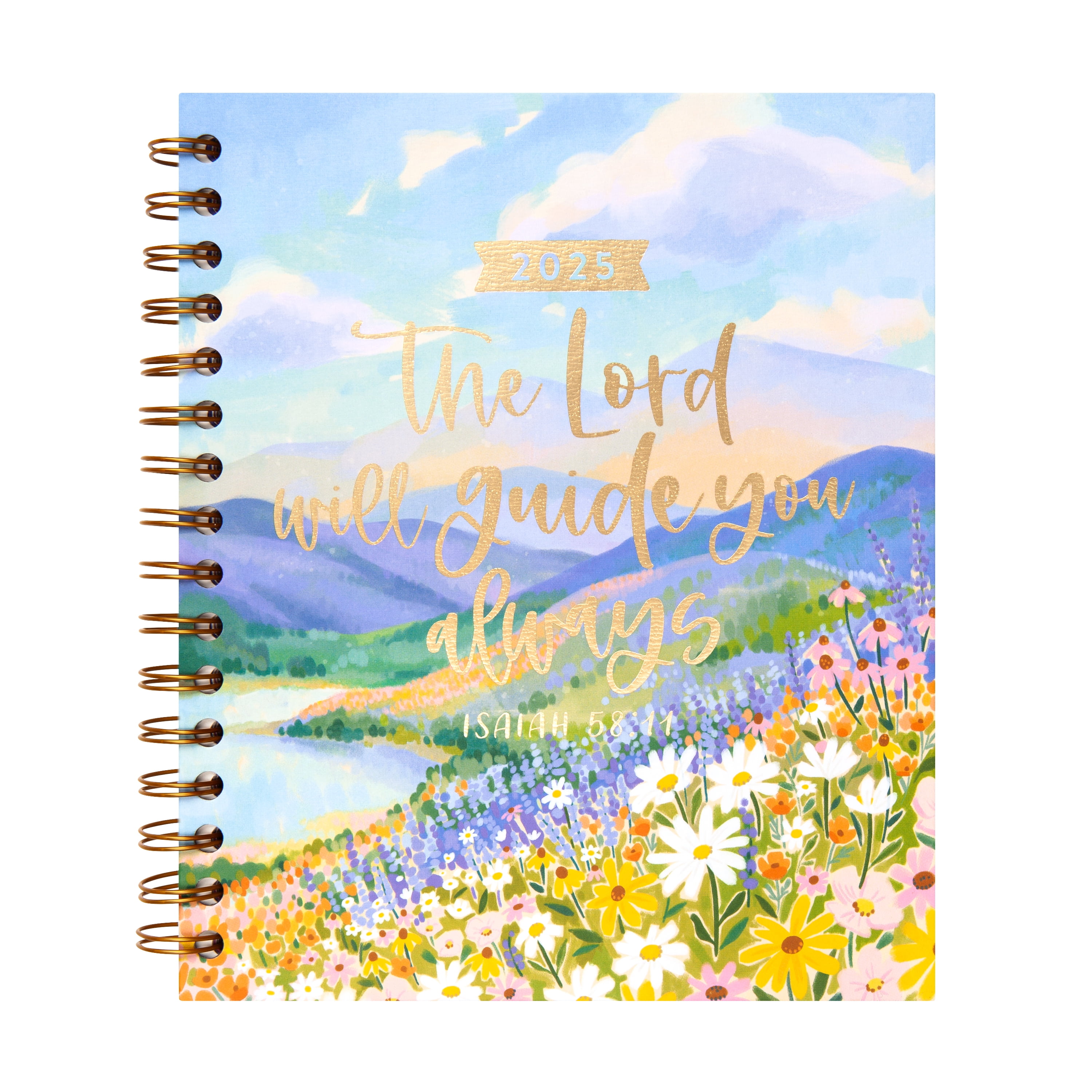 2025 Mintgreen Monthly/Weekly Medium HC Planner  Scripture 7.6" x 8.7"