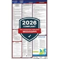 thumbnail image 1 of 2025 Mississippi Labor Law Poster, All-in-One OSHA Compliant MS State & Federal Laminated Poster (24" x 40" English)2, 1 of 6