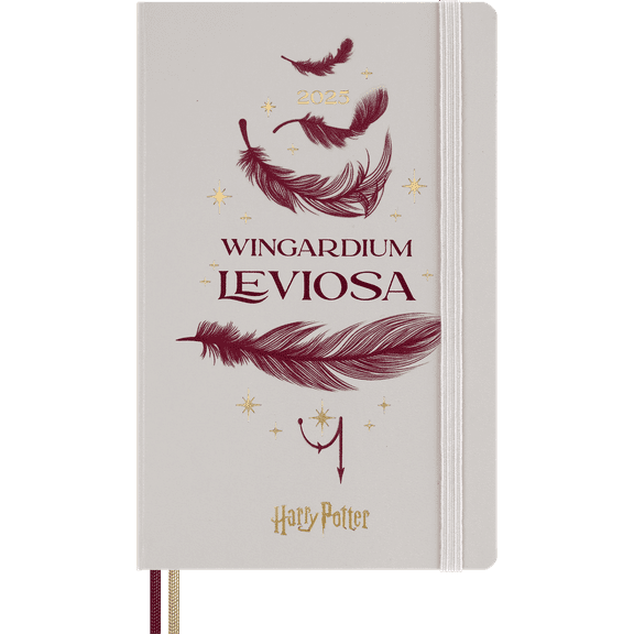2025 Moleskine Limited Edition Harry Potter Wingardium Leviosa 5" x 8.25" Weekly Planner Pearl Gray