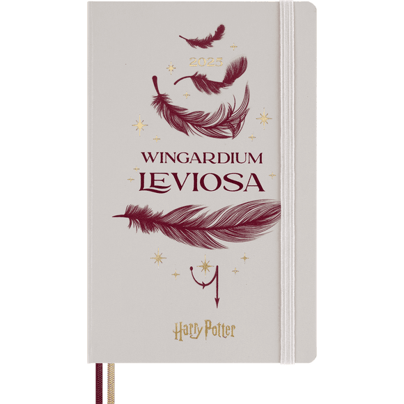 2025 Moleskine Limited Edition Harry Potter Wingardium Leviosa 5" x 8.25" Weekly Planner Pearl Gray