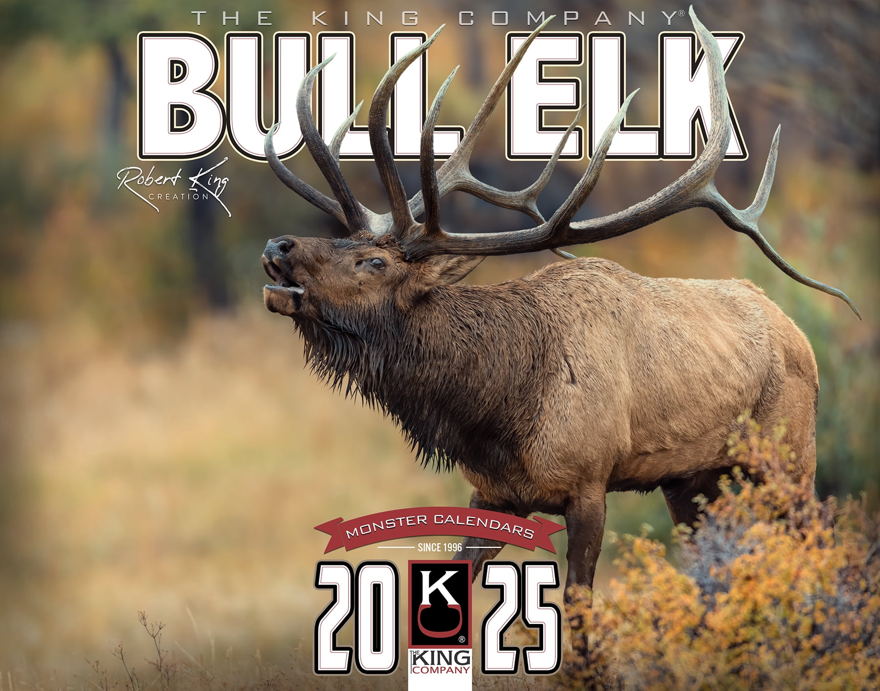 2025 Monster Bull Elk Signature Series Wall Calendar 16Month XLarge