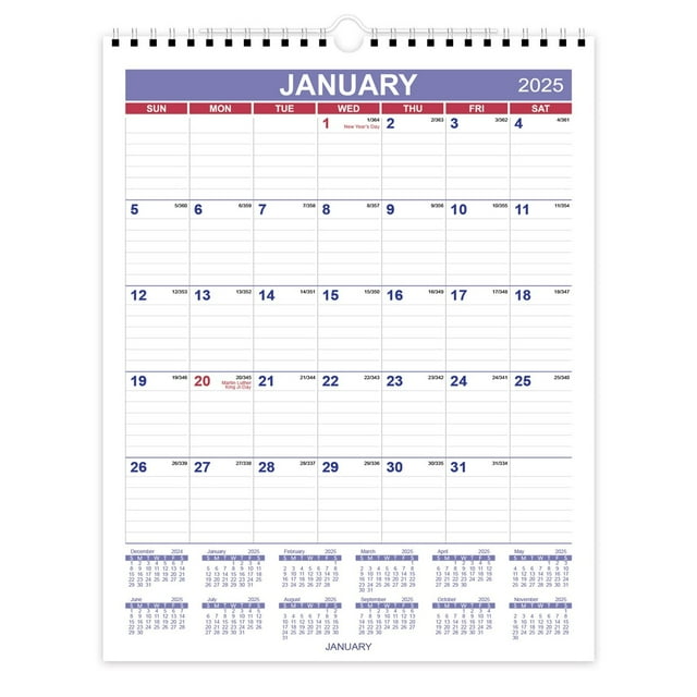 2025 Monthly Wall Calendar, Large Print, Easy to Read, Spacious Layout