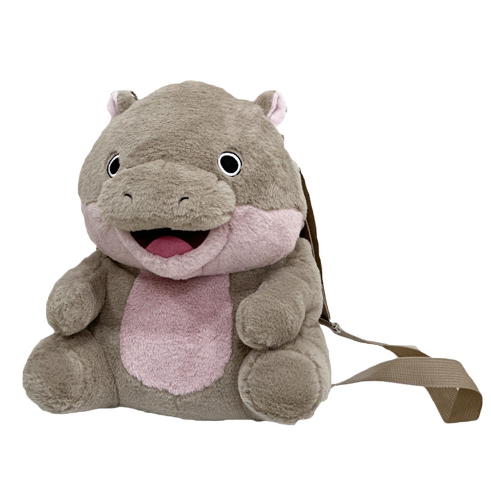 2025 Moo Deng Hippo Plush Bag,Cute Pygmy Hippo Plush Bagie Toy for Fans