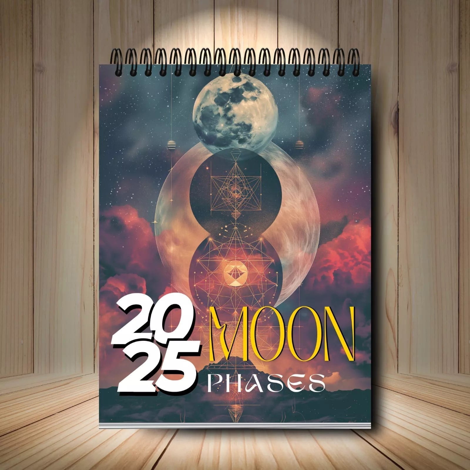 2025 Moon Phases Calendar 12 Month Calendar L.unar Calendar