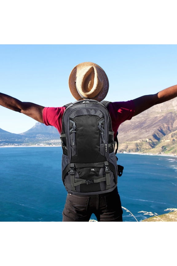 2025 Multi Functional Mountaineering Backpack - Large Capacity 55L Hiking Backpack, Waterproof Outdoor Travel Daypack with Rain Cover, Lightweight Load Reduction for Camping & Trekking