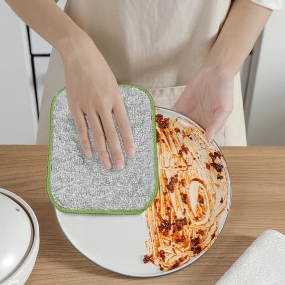 2025 Multipurpose Wire Dishwashing Rags Reusable Metal Scrubbing Pads Sponge Cloths Non Scratch Dishcloth for Kitchen Cleaning Supplies 5PCS