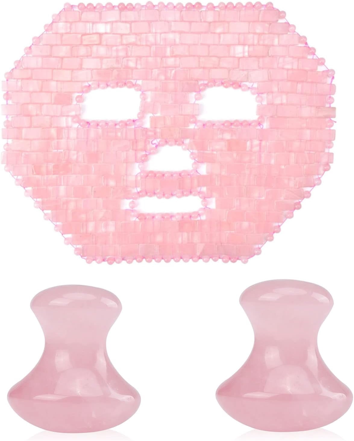 2025  Mushroom Massage Tool & Jade Face Mask Set - All-Natural Crystal Spa Therapy for Face & Body