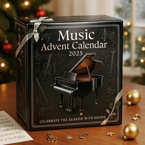 2025 Music Advent Calendar 24 Mini Instrument Replicas Holiday Countdown Gift for Musicians Audiophiles Christmas Decor