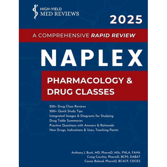 2025 NAPLEX - Pharmacology & Drug Classes: A Comprehensive Rapid Review, (Paperback)