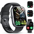 thumbnail image 1 of 2026 NEW 1.91''HD Screen Smart Watch Compatible with Android and iPhone,Answer/Make Calls/100 Sports Modes/Message Reminder,IP68 Waterproof Fitness Tracker for Men Women, Gifts, 1 of 5